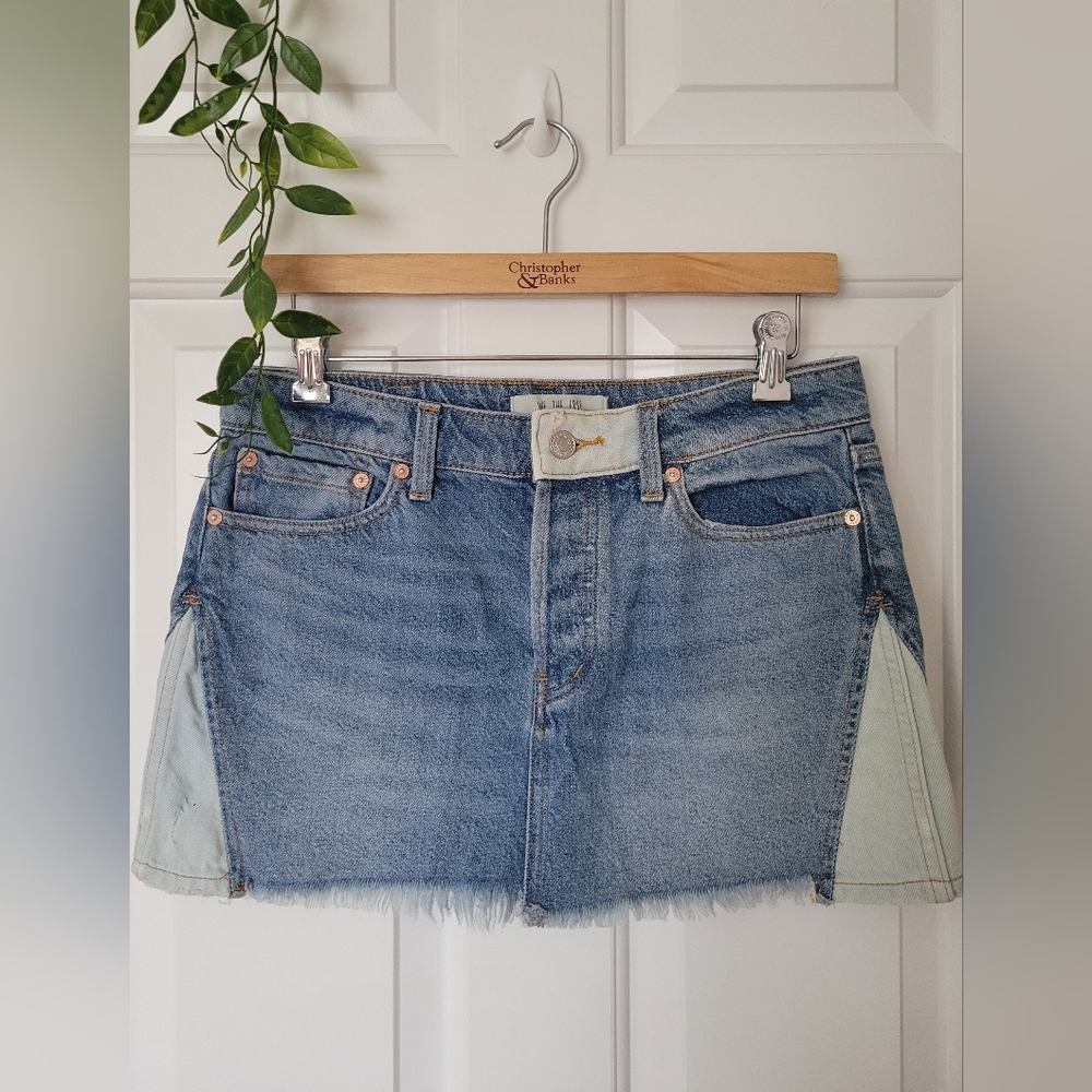 Free People Mini Jean Skirt